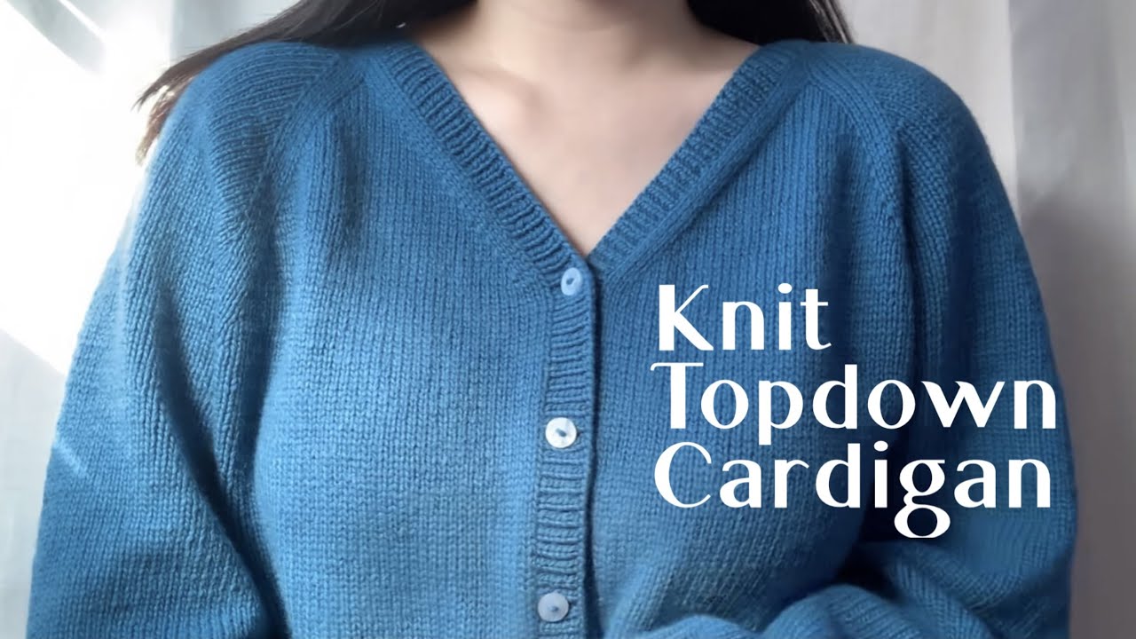 [ENG]탑다운 브이넥 가디건 함께 떠보아요♥ 뜨개기록이자 튜토리얼/대바늘 Kinit Topdown Vneck Cardigan Tutorial