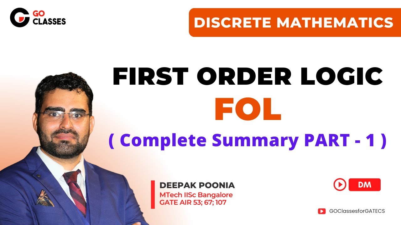 First order Logic - Complete Summary - Part 1 | Predicate Logic | Discrete Mathematics | With NOTES