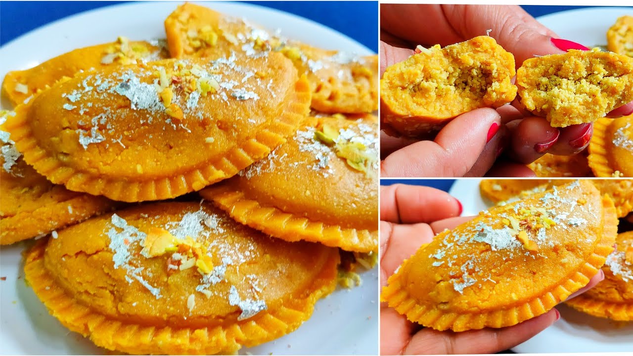 न घी मावा न चाशनी न गैस जलाना 5 मिनट में सवादिष्ट दानेदार गुजिया मिठाई जरूर बनाना Instant Sweet