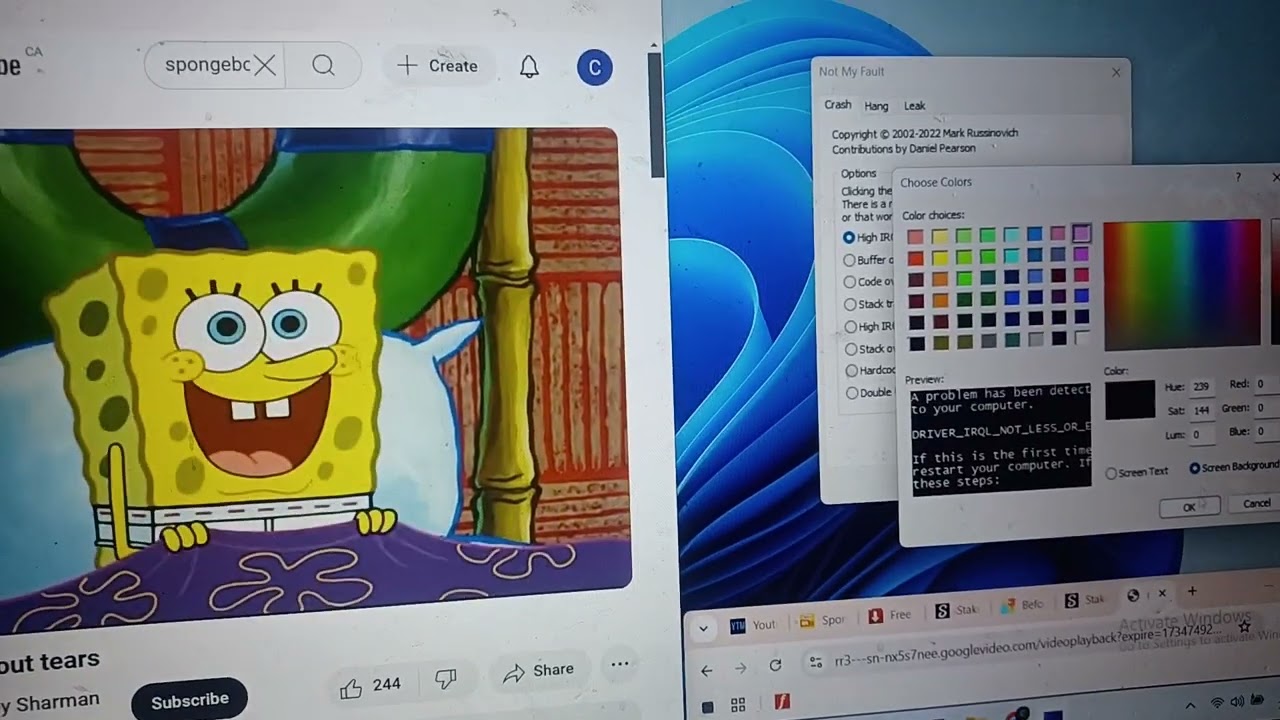 Spongebob Crying BSOD V2