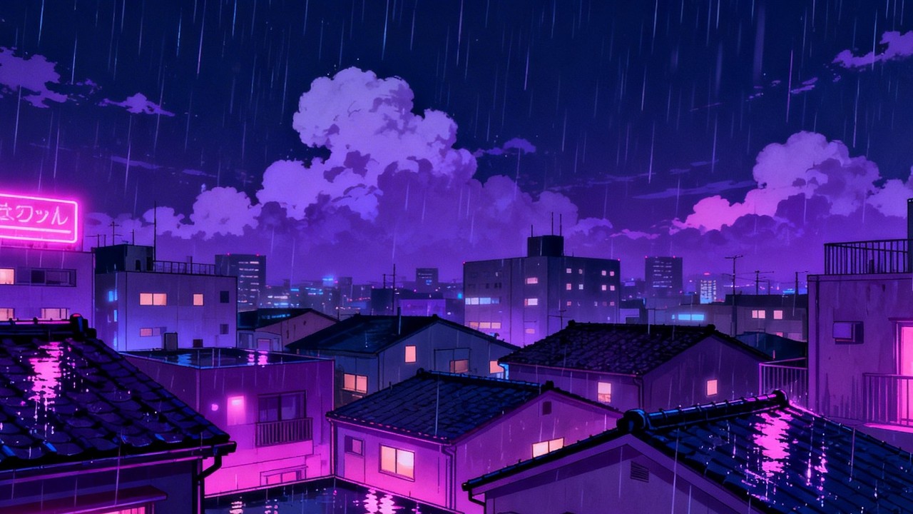 Rainy Tokyo Streets (雨の街) ☔ Japanese Lofi for Calm & Sleep
