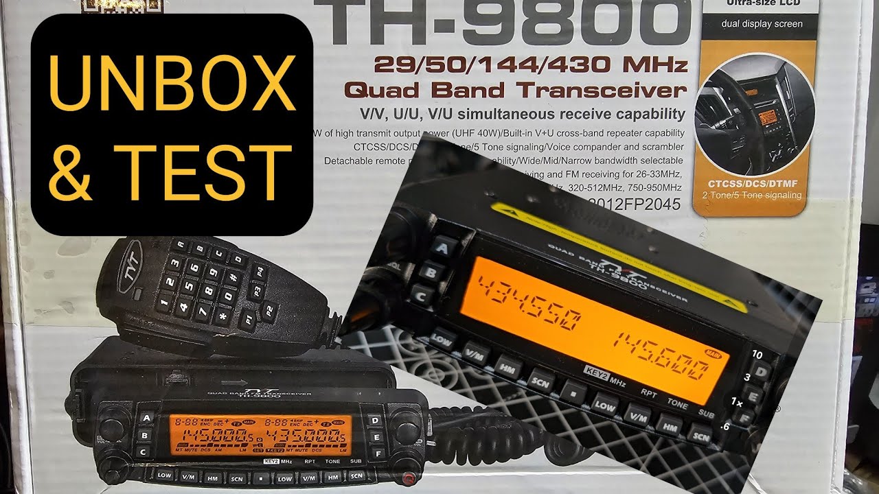 TYT TH-9800 , QUADBAND HAM RADIO - UNBOX & TEST , 2024