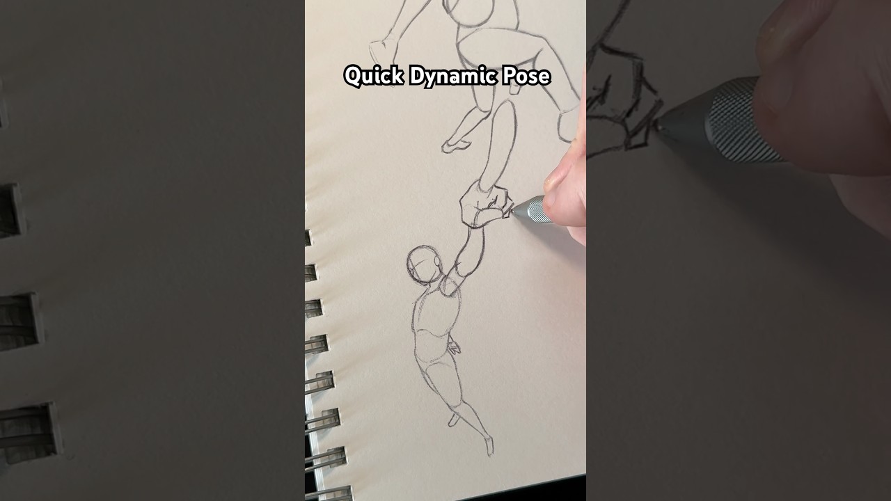 Quick Dynamic Pose Sketch #draw #drawing #sketch #sketching #easy #simple #pose #poses #viralvideo