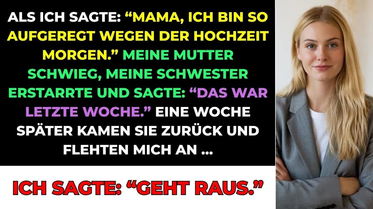 Beim Abendessen Sagte Ich Mama, Dass Ich Mich Auf Die Hochzeit Meiner Schwester Freue  Sie Sagte
