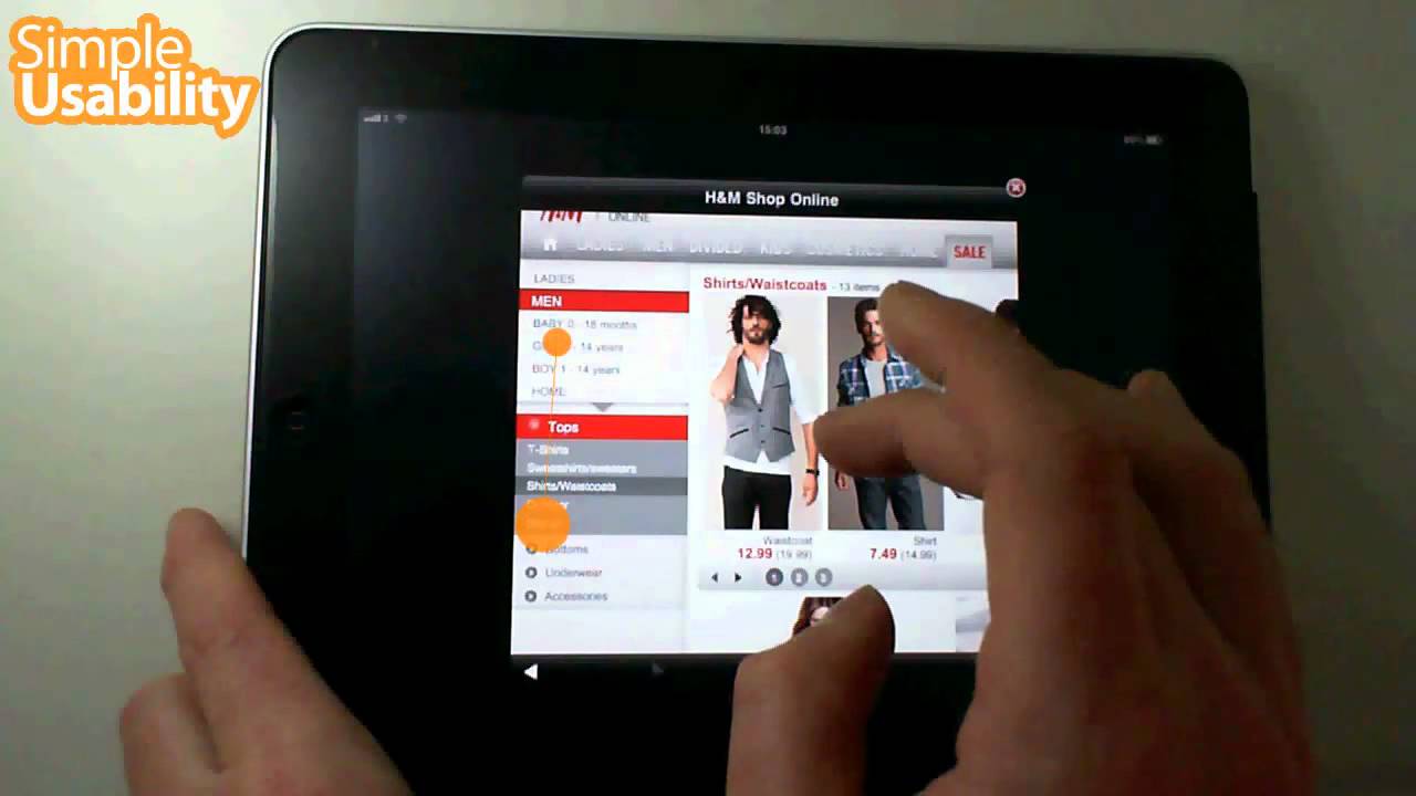H&M iPad App - Eye Tracking