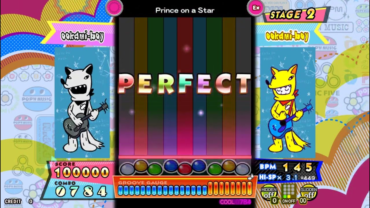 【pop'n music】オルタナティブロック / Prince on a Star【EX】Autoplay