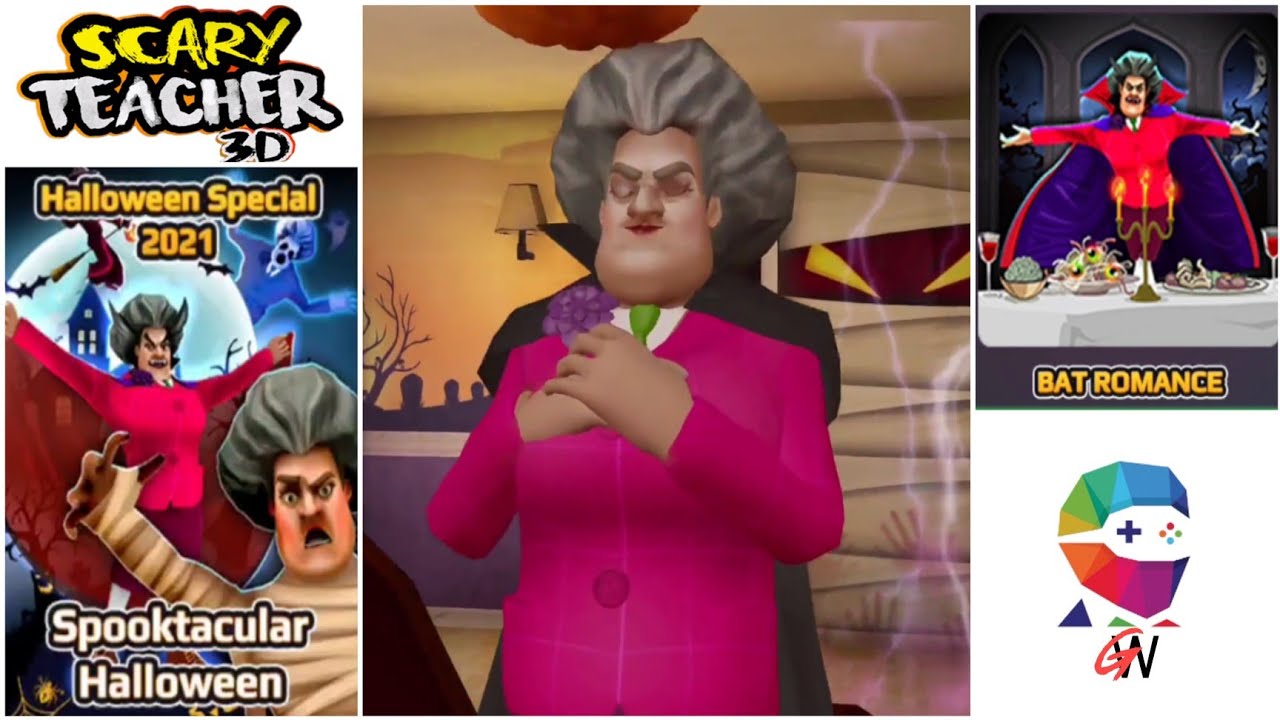 Scary Teacher 3D - Halloween Special 2021 - Spooktacular Halloween - Level 1 - Bat Romance