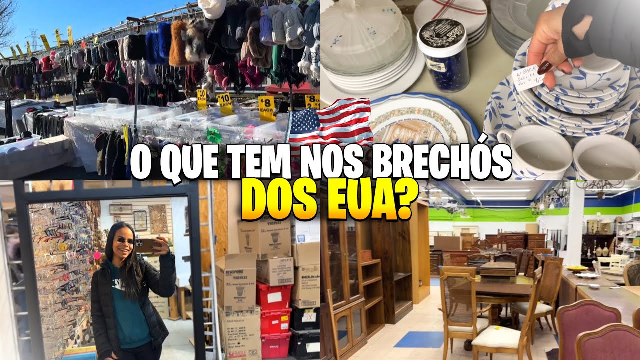 COISAS USADAS NOS EUA: O QUE VENDE NOS BRECHÓS AMERICANOS?  🛒🇺🇸
