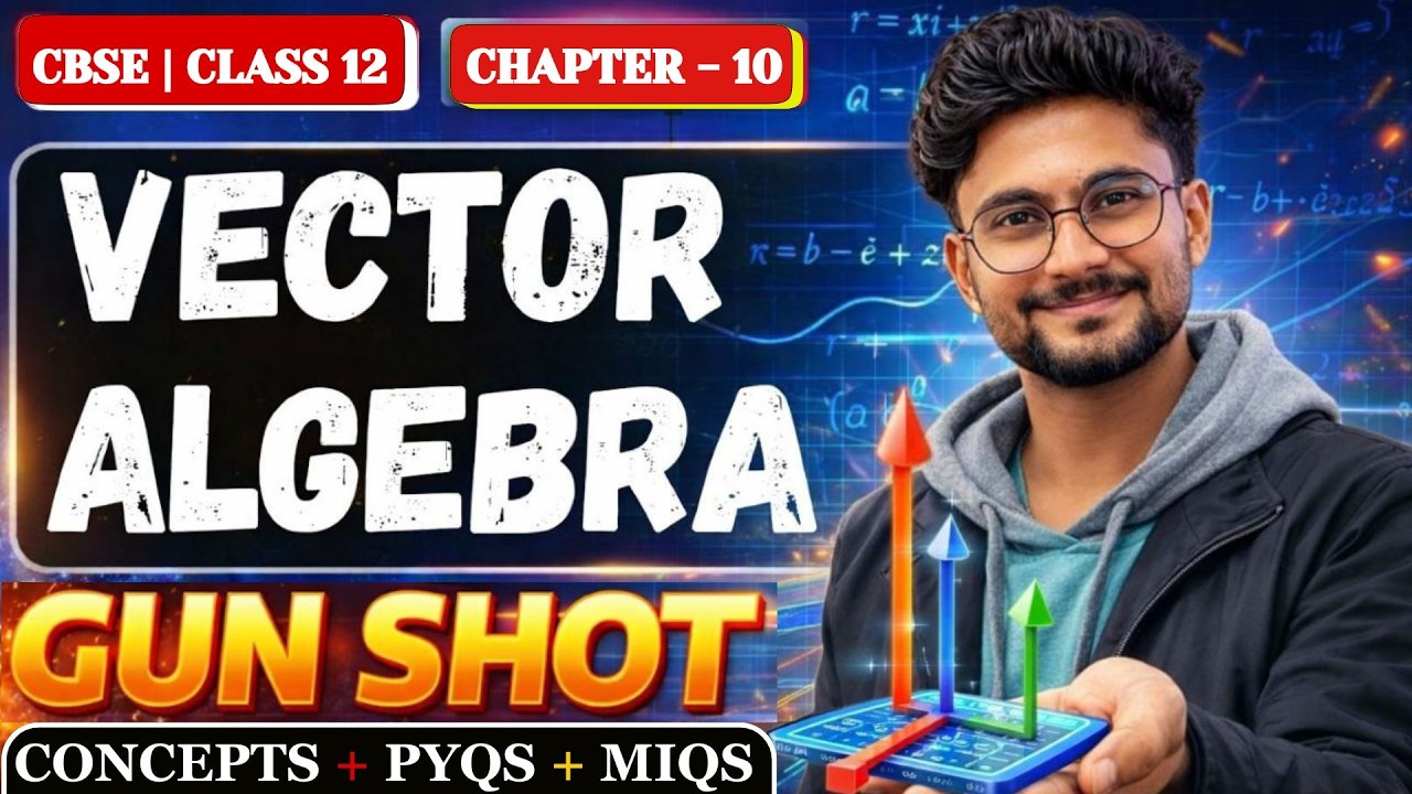 Vector Algebra GUN SHOT 🔥 | Chapter 10 | Class 12 CBSE | Concepts + PYQs + MIQs |  Aditya Chaudhary