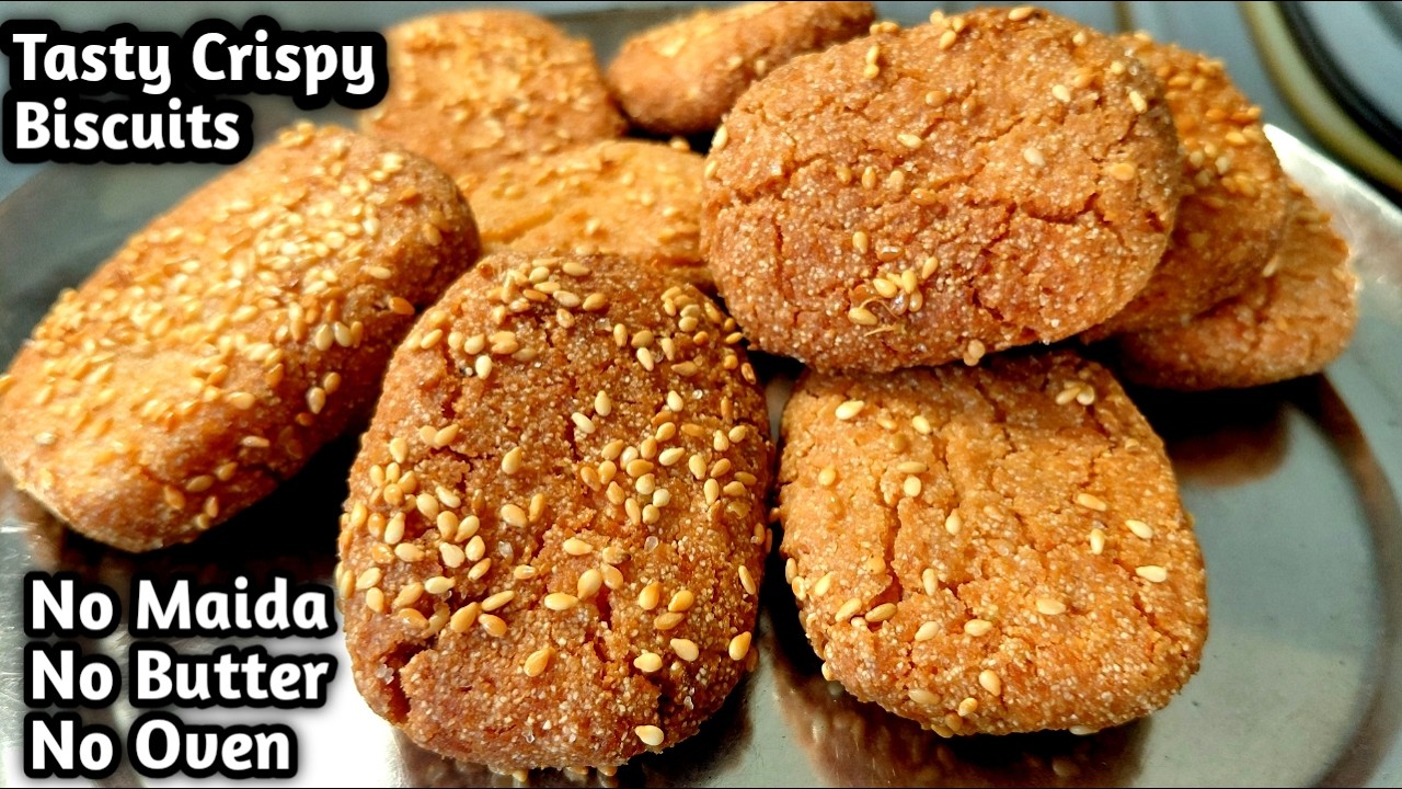 बिना मैदा बिना बटर के बनाये टेस्टी आटा बिस्कुट | Tasty Crispy Aata Biscuit | Coconut Biscuits