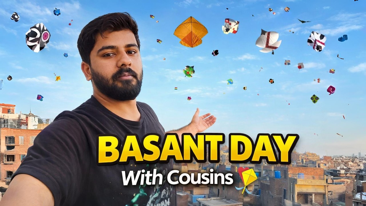 Basant Day Enjoy with All Cousins 🪁 | Lahore Rooftop Celebration