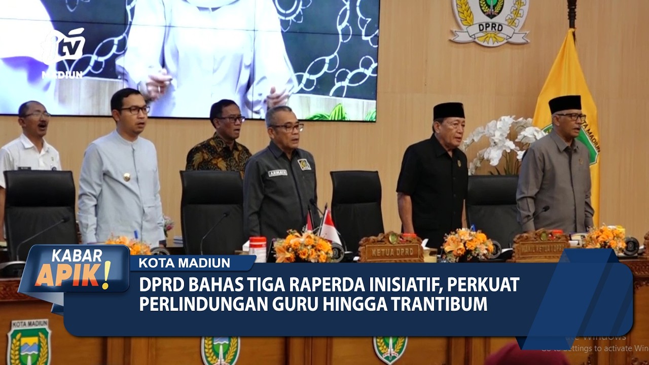 KABAR APIK - DPRD Bahas Tiga Raperda Inisiatif, Perkuat Perlindungan Guru Hingga Trantibum