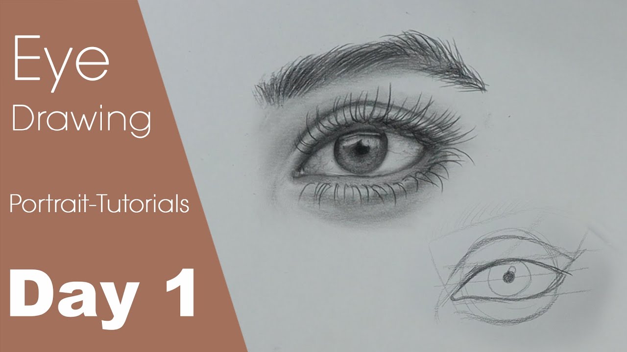 Portrait Drawing for Beginners - DAY 1 | Eye Drawing Techniques #sketchbookbyabhishek