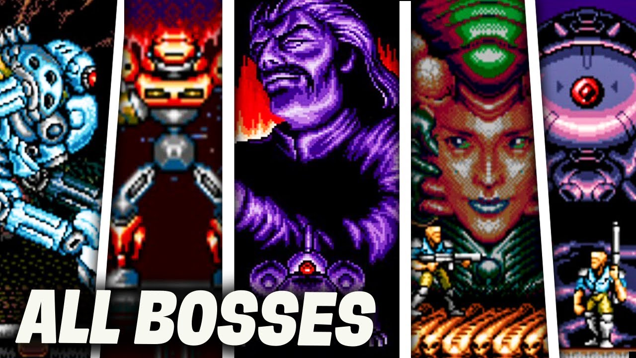 Contra: Hard Corps: All Bosses / All BossFights  HD 60fps