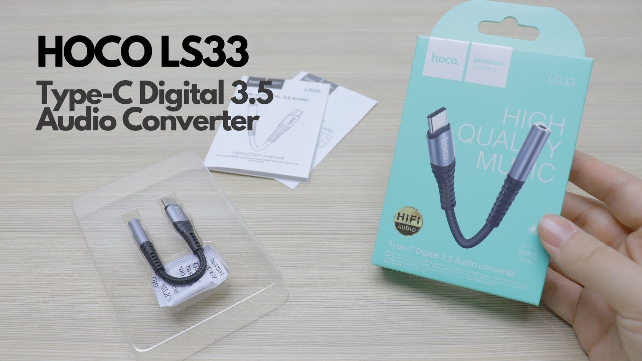 Αντάπτορας Hoco LS33 USB-C σε 3.5 mm | Type-C Digital 3.5 Audio Converter | VTELECT - VTL