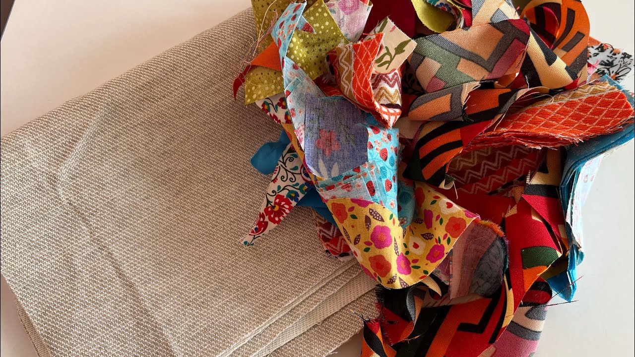 Tem retalho aí? Arte têxtil #scrapfabric 