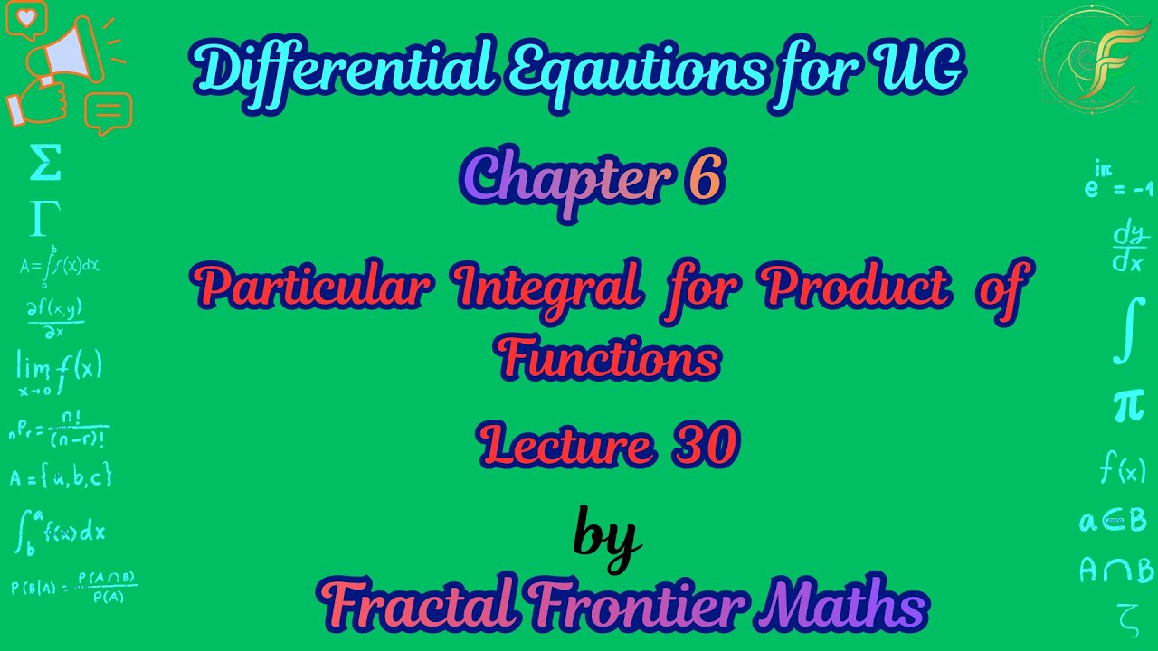 Lecture 30: Particular Integral (PI) of Product Functions Explained in Hindi