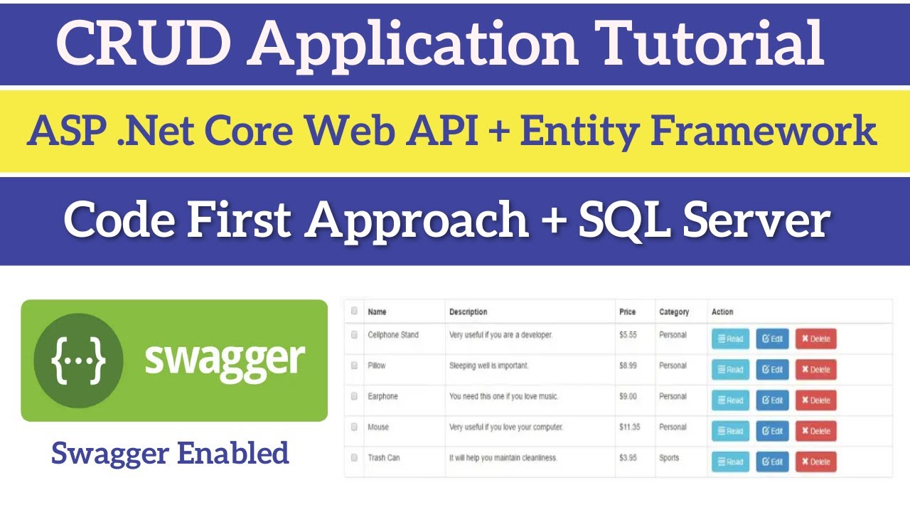 Asp.Net Core Web API — операции CRUD в REST API с использованием Entity Framework Core и SQL Server