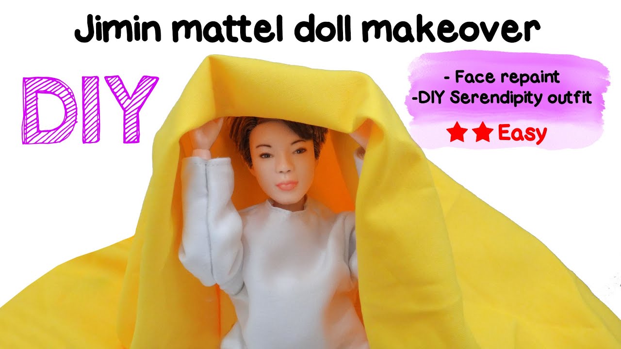 DIY BTS JIMIN MATTEL DOLL MAKEOVER! [CREATIVE WEDNESDAY]
