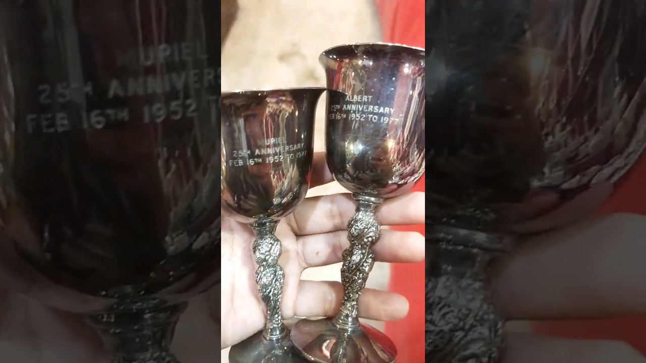 Valero For Falstaff x2 Silver Plated Vintage Wine Goblets Spain #shortfeed #shortvideo #shorts