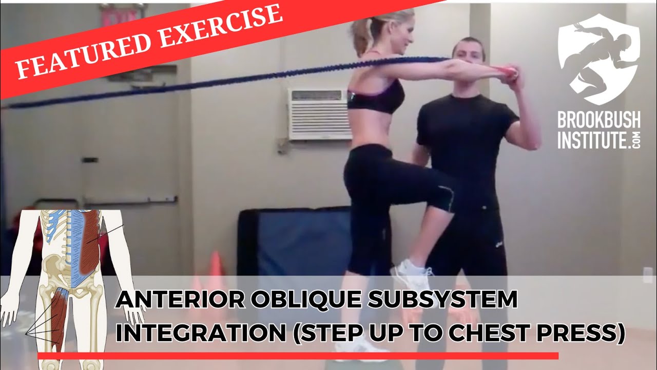Anterior Oblique Subsystem Integration: Step Up to Chest Press