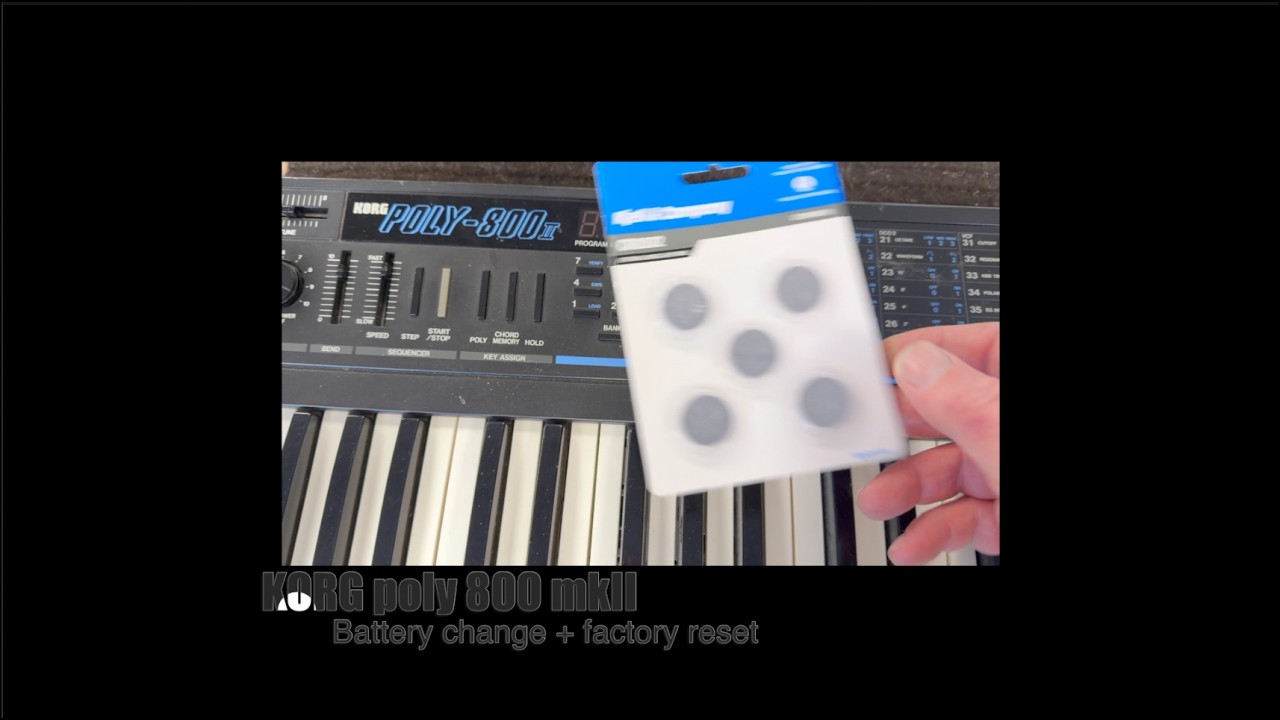KORG Poly 800 MKII Battery change + factory reset