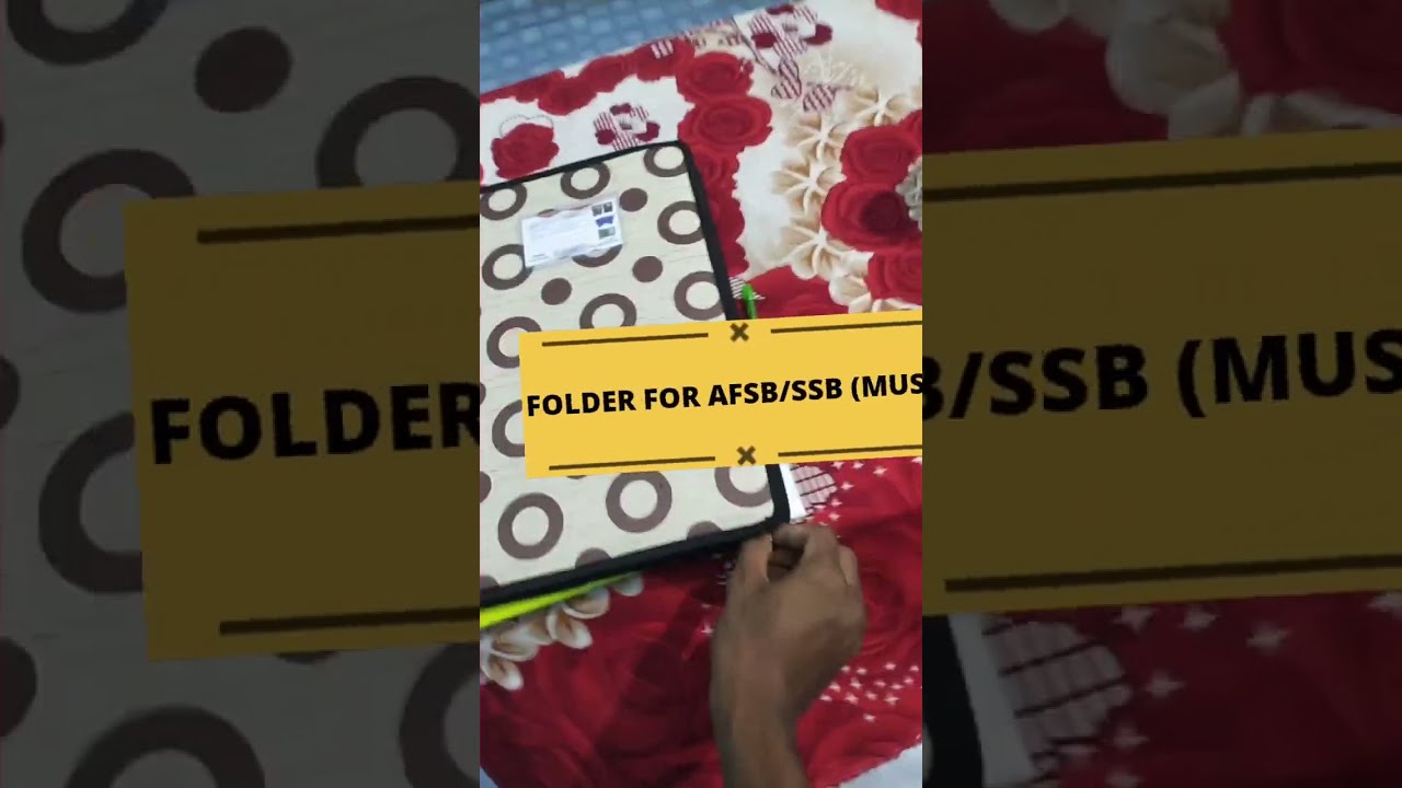📧DOCUMENTs FOLDER for AFSB/SSB interview. .How to arrange afsb interview documents#specialfolder