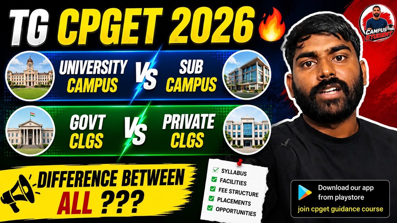 TG CPGET 2026 | Best PG Colleges🔥University Campus & Sub Campus ? Govt & Private Clgs #cpget2026