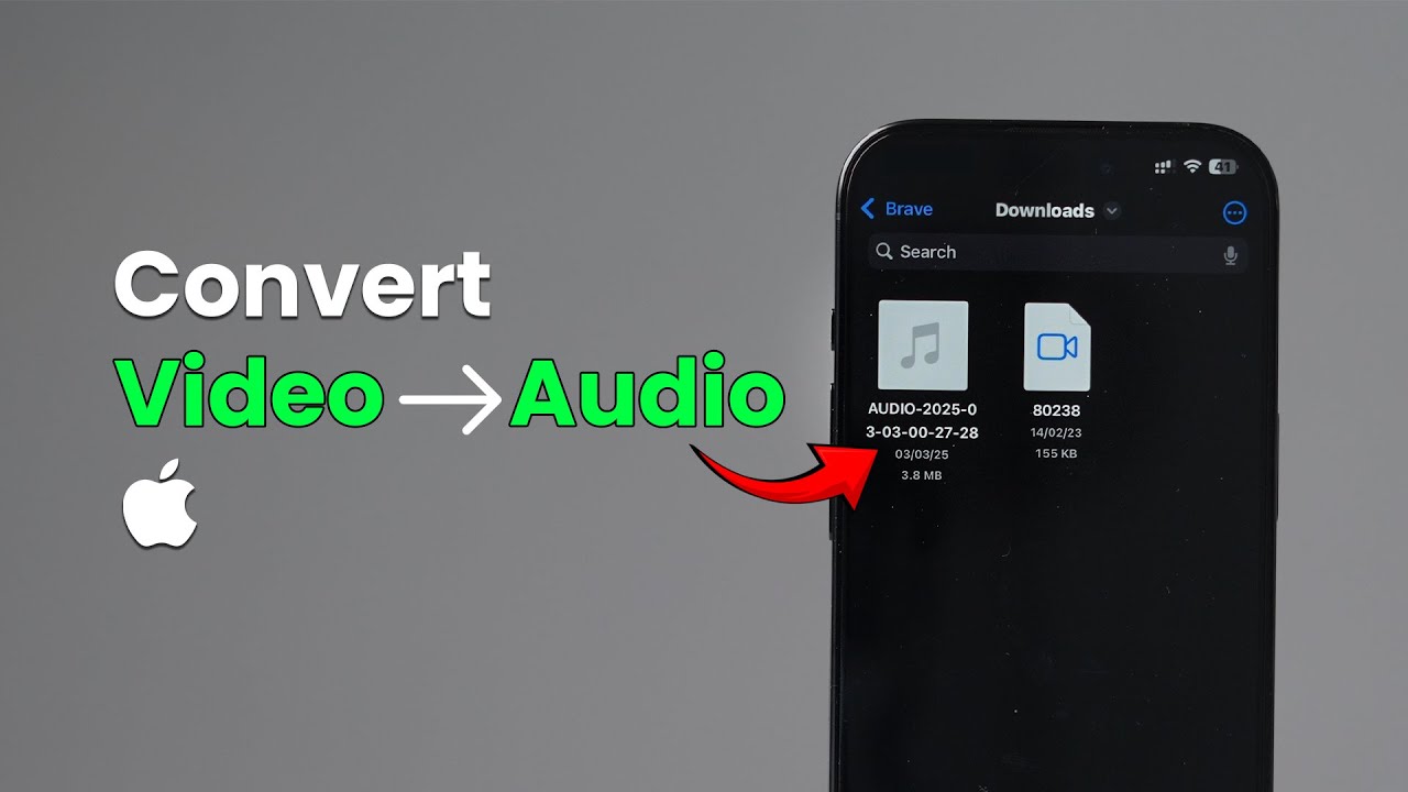 How To Convert Video To Audio On iPhone?