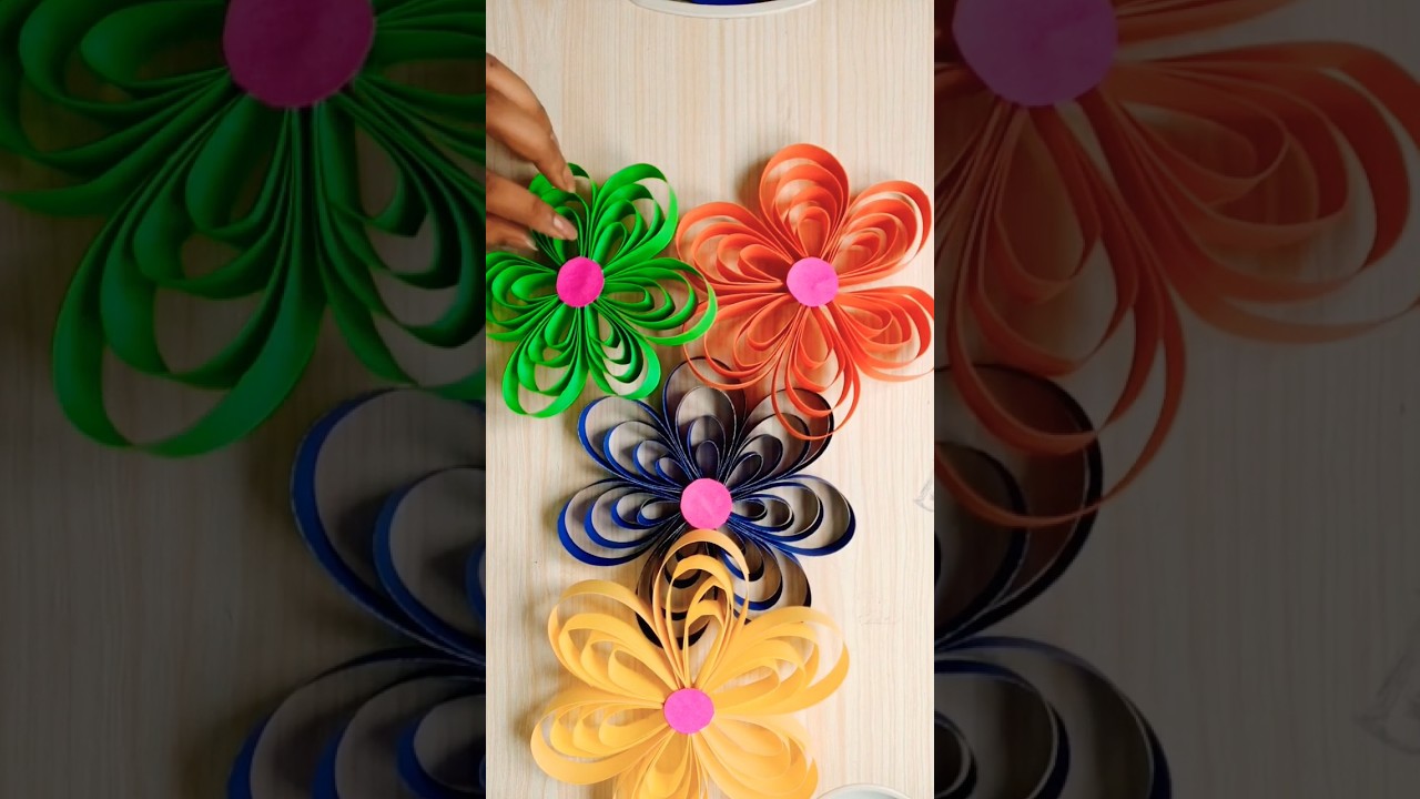 paper flower #craft #papercraft #simple #diy #artandcraft #papercrafter #craftideas #paperquilling