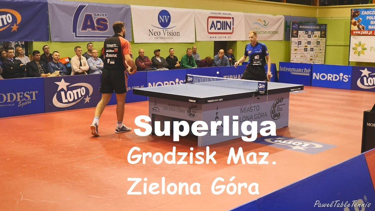 Superliga. ZKS Palmiarnia Zielona Góra - Dartom Bogoria Grodzisk Maz. / Tenis Stołowy