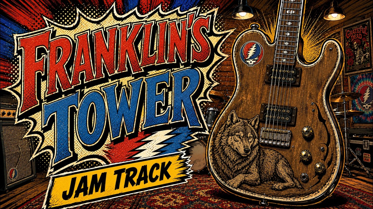 Grateful Dead Franklin's Tower Backing Track in A Mixolydian