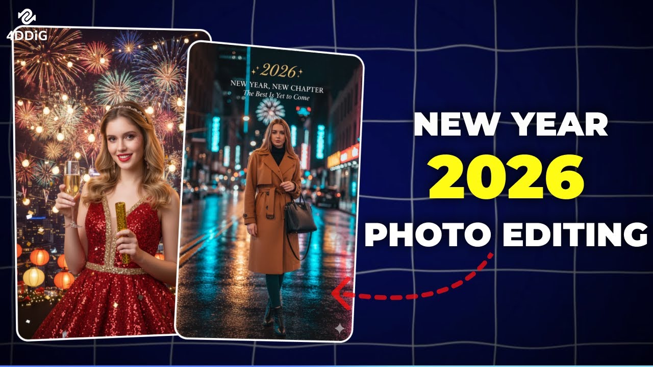 Create Stunning New Year 2026 AI Photos in Minutes | 4DDiG Photo Editing