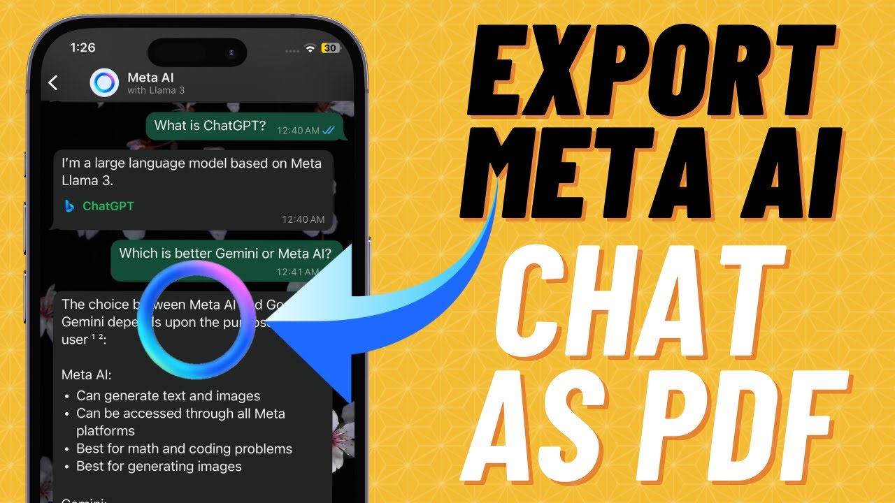 How to Export Meta AI Chat As PDF on iPhone & Android