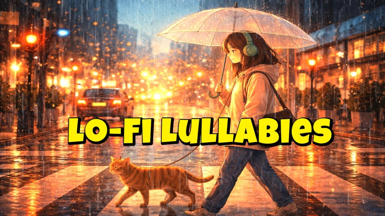 Crossing the Rainy Street ☔✨ | Lo-Fi Lullabies to Loop/☔ relaxing after a long day/