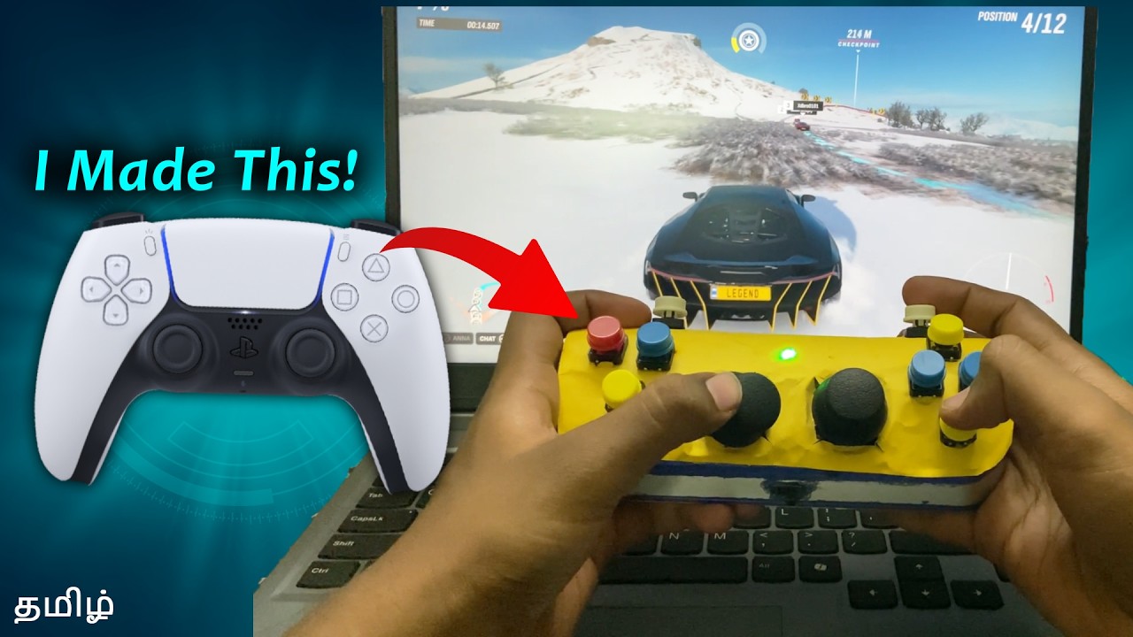 ESP32 Gamepad: Low Latency Game controller joystick | Custom Battery options | Both Android and PC