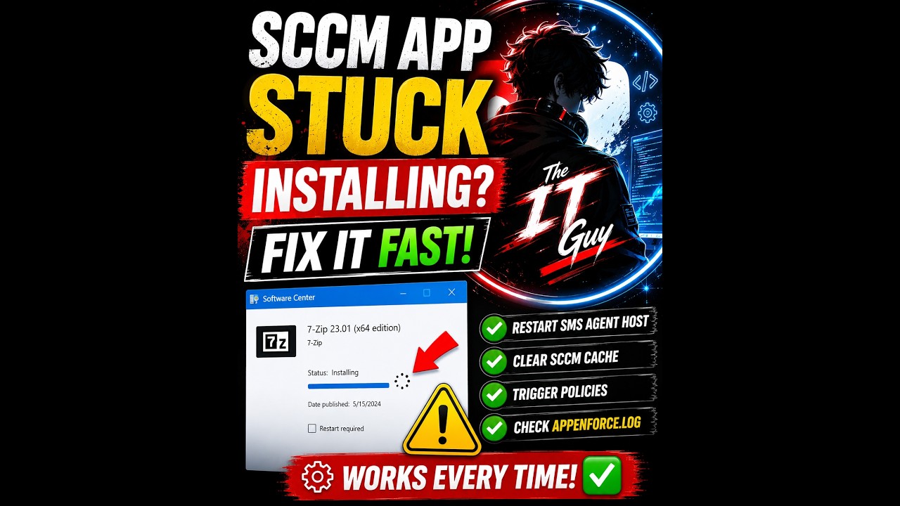 SCCM App Stuck Installing? Fix It FAST | Software Center Fix