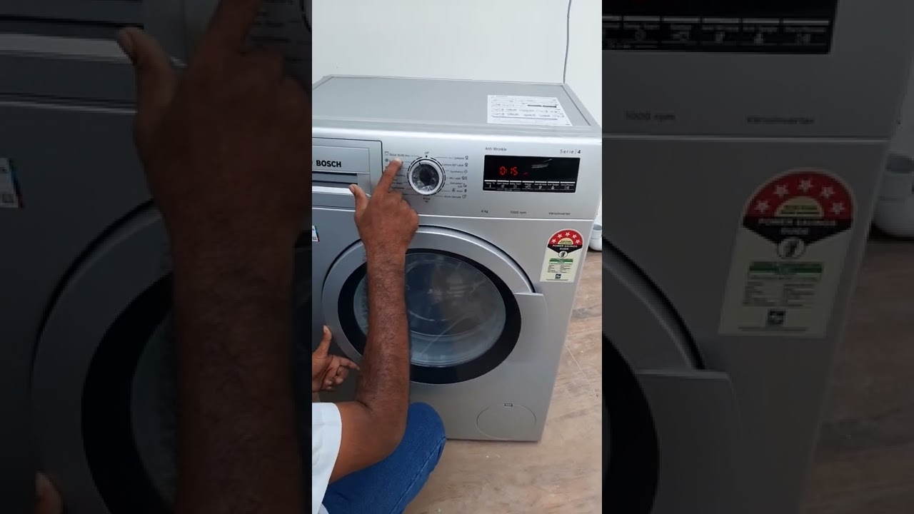 Demo on how to use wash modes in a Front Load Washing Machine Explained step by step in Malayalam