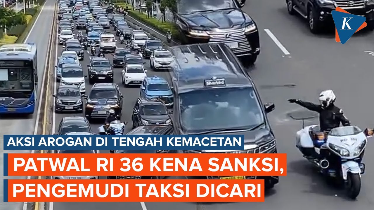 Polda Metro Jaya Sanksi Patwal Mobil RI 36 yang Tunjuk-tunjuk Sopir Taksi
