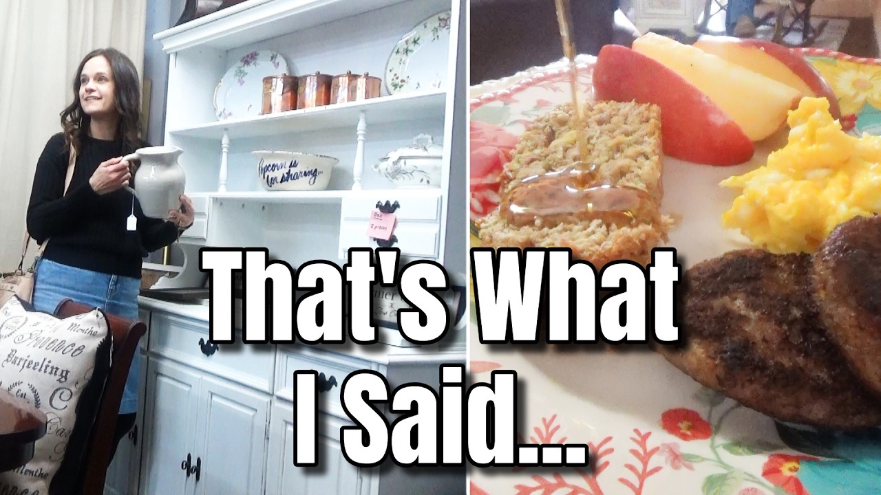 😂 He wasn't listening! 🌼 It's Spring at Hobby Lobby, Antique Stores, & Apple Cinnamon Oat bread