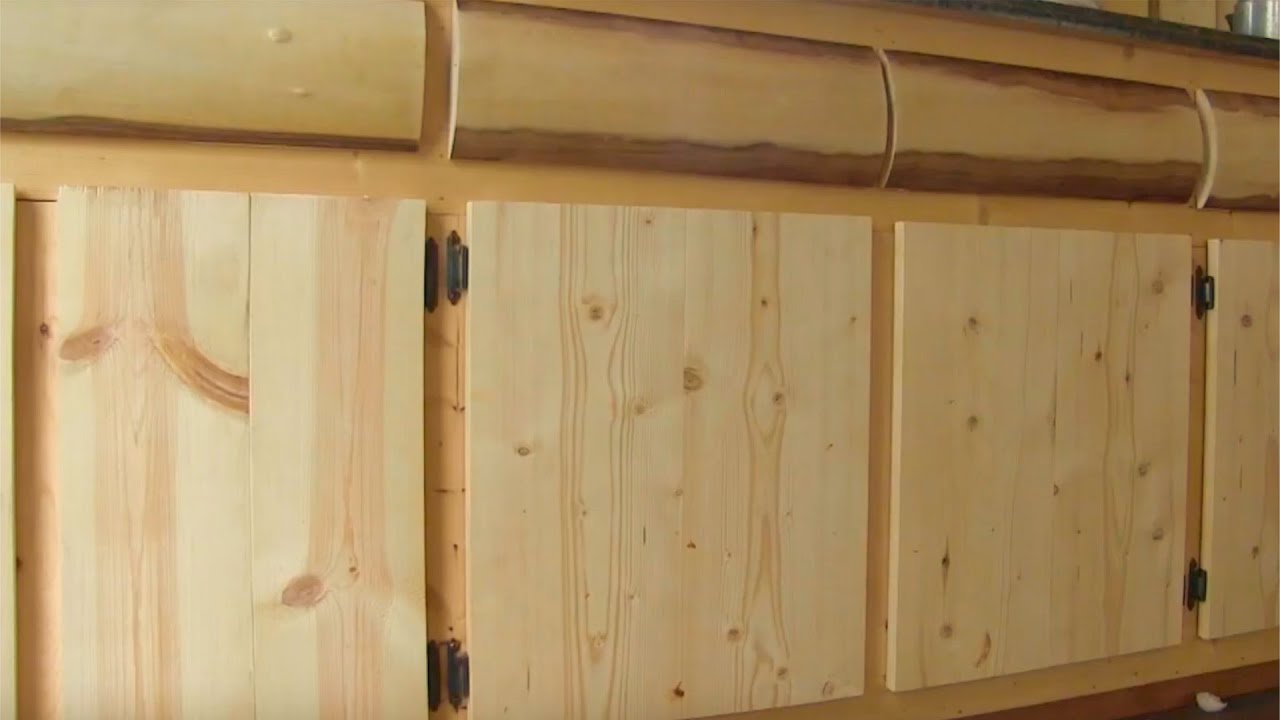 Alaska Off Grid Log Cabin Project..... Cabinet doors & Log drawers