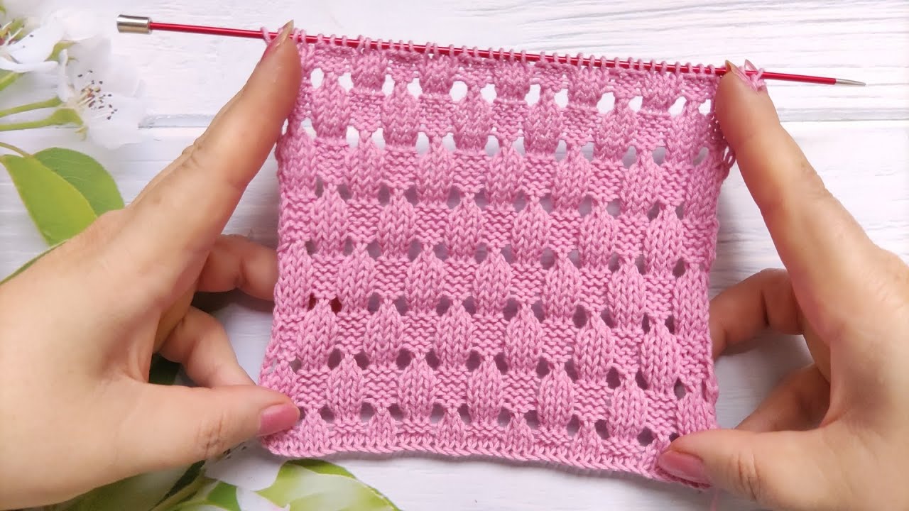 Checker Knit Stitch Pattern | Schachbrettmuster stricken | Punto Scacchiera |Punto de Ajedrez simple