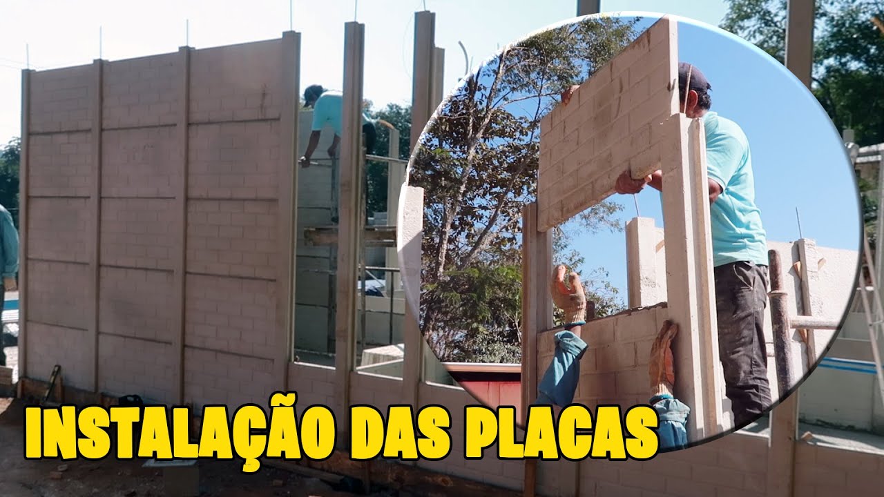 MONTAGEM DA CASA PRE MOLDADA - INSTALAÇÃO DAS PLACAS