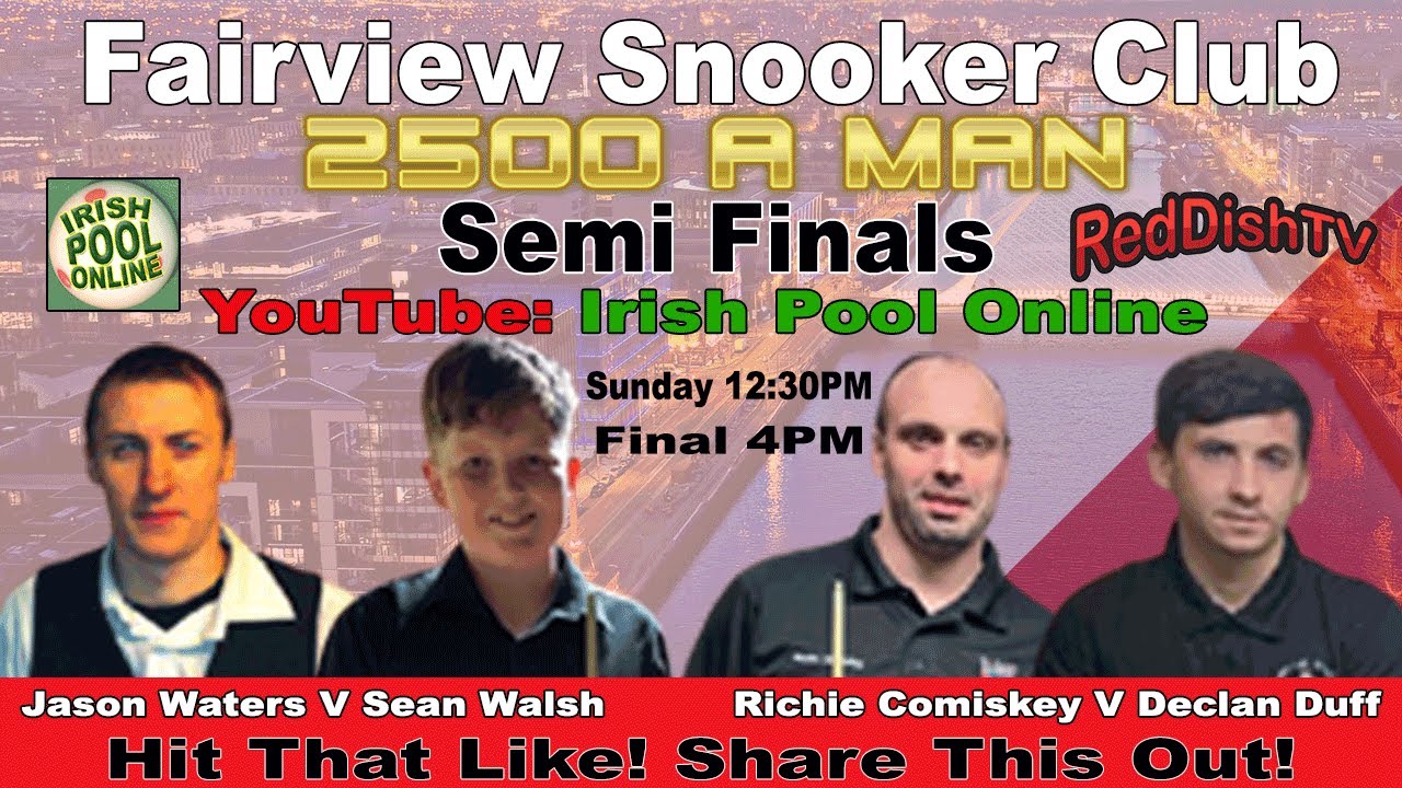 Jason WATERS Vs Sean WALSH (Part 2) - Semi - Blackball Pool - Fairview Snooker Club Dublin
