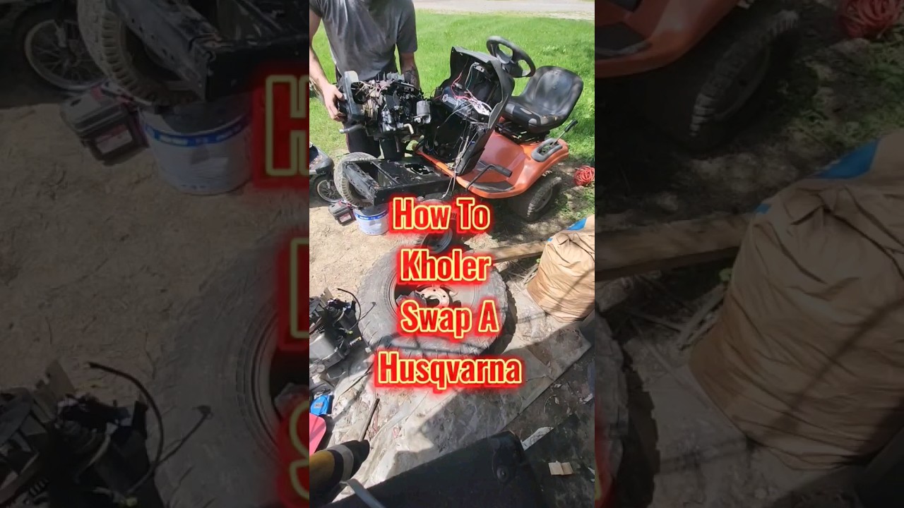 How To Engine Swap A Riding Lawnmower Fast 🚜