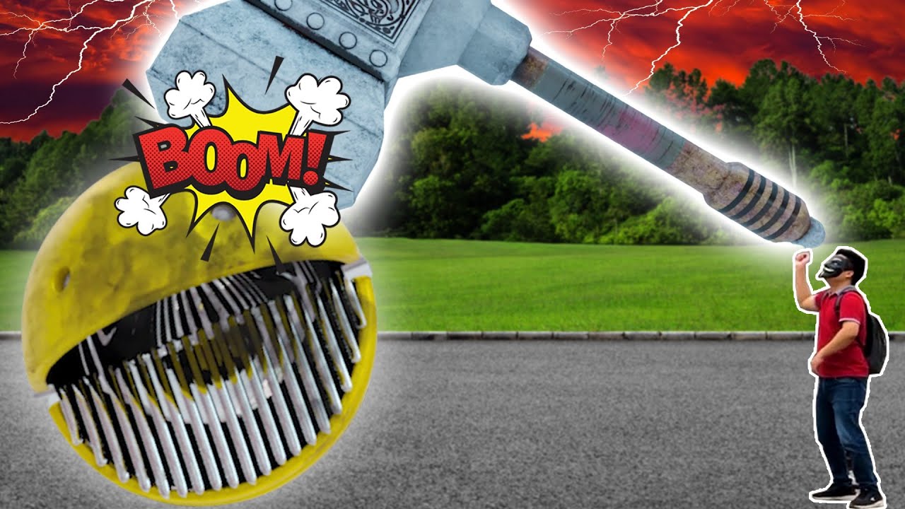 PACMAN in Real life - Pacman Monster VS Mjolnir of Thor | PacMan Animation