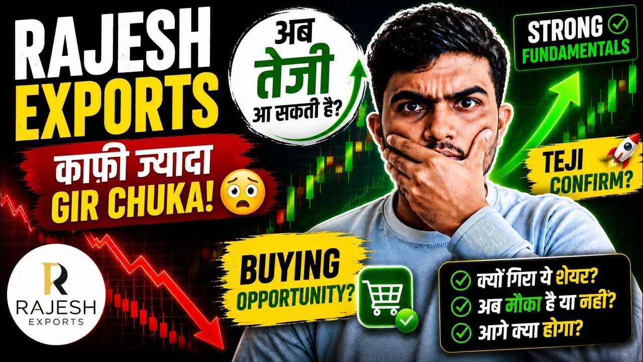Rajesh Exports Share Crash 😨 Ab Comeback Possible?|| BUY SELL HOLD