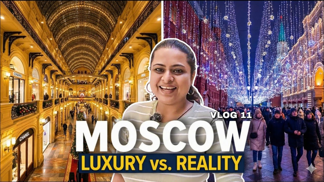 Роскошь против реальности: прогулка по торговому центру ГУМ и Никольской улице.