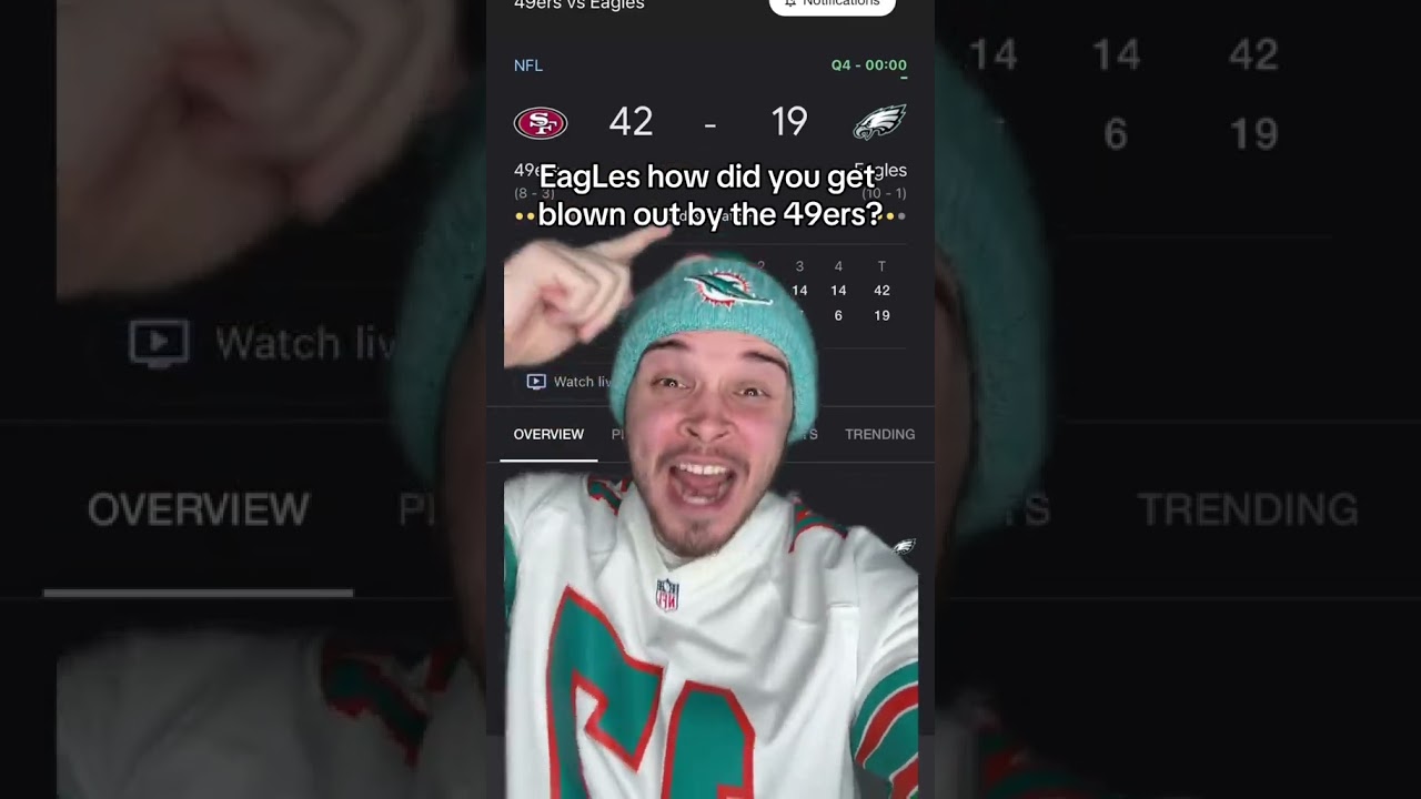 EAGLES GOT BLOWN OUT AT HOME BY 49ERS 😂 #nfl #nfltrending #nflviral #eagles #49ers