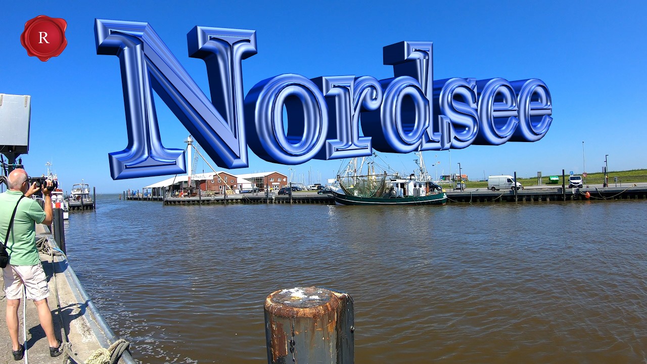 Nordsee - Dornumersiel. Sandstrand. Yachthafen. Sonnenuhr. Tagestour / 4K Northsea / Germany. Gopro7
